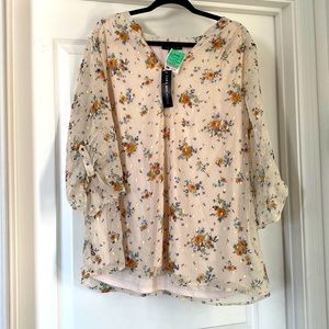 Ross bought, long sleeve floral blouse XL